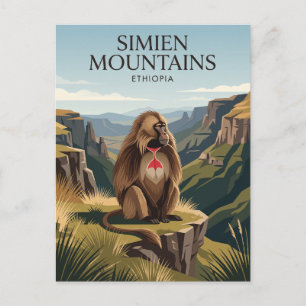 Cartão Postal Montanhas Simien Etiópia