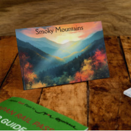 Cartão Postal Montanhas Smoky, personalizáveis