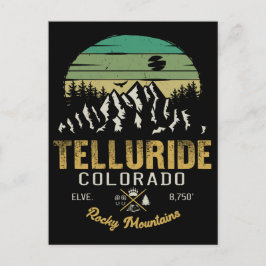 Cartão Postal Montanhas Telluride Colorado Retro Vintage