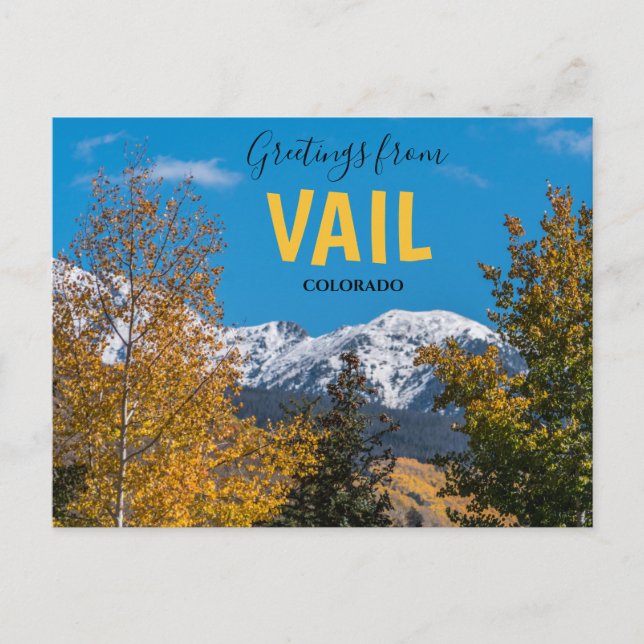 Cartão Postal Montanhas Vail Colorado  (Frente)