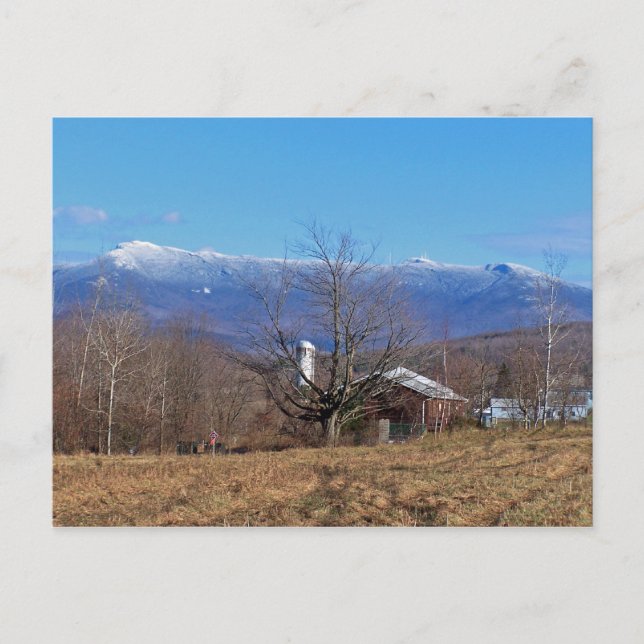 Cartão Postal Montanhas Vermont Green (Frente)