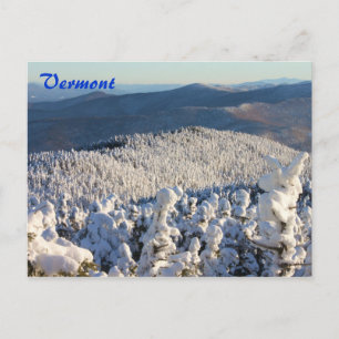 Cartão Postal Montanhas Vermont Green Monte Abraham Winter