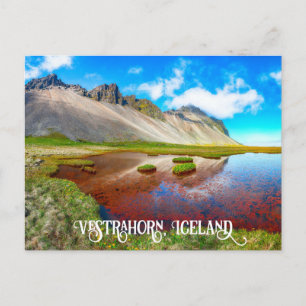 Cartão Postal Montanhas Vestrahorn, Islândia