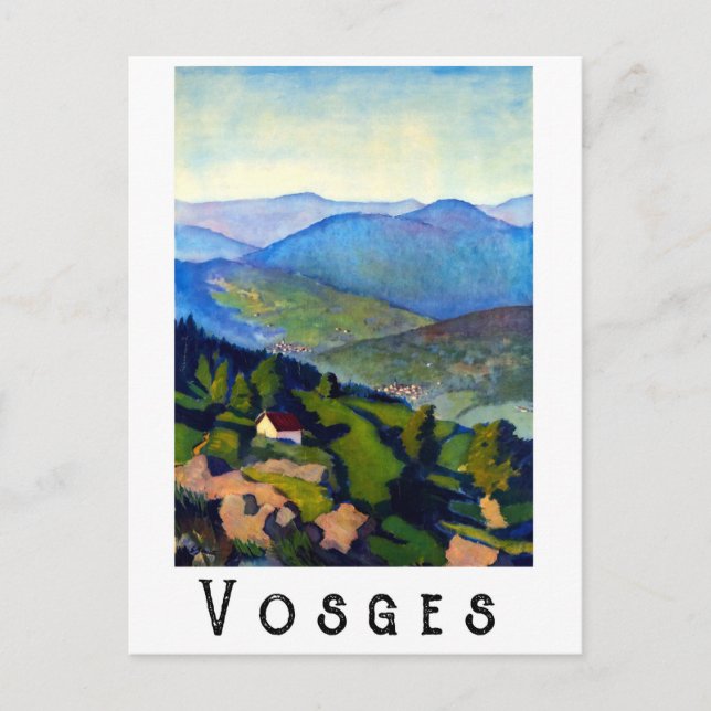 Cartão Postal Montanhas Vosges, França (Frente)