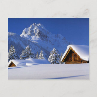 Cartão Postal Montanhas Winter Snow