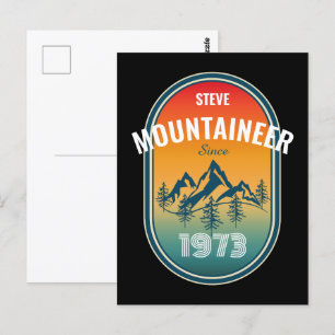 Cartão Postal Montanheira Personalizar Vintage Aniversário