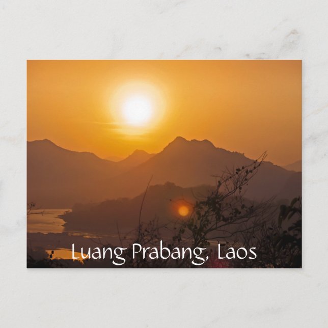 Cartão Postal Montanhês Laos Sunset (Frente)