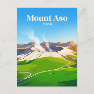 Cartão Postal Monte Aso Japão