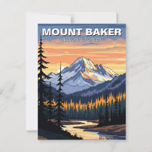 Cartão Postal Monte Baker National Forest viagem Washington