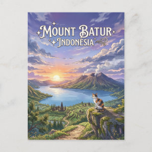 Cartão Postal Monte Batur, Bali, Indonésia Indonésia