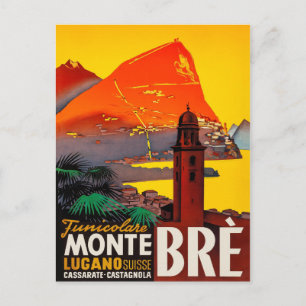 Cartão Postal Monte Brè, Lugano, Suiça