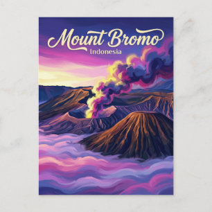 Cartão Postal Monte Bromo Indonésia