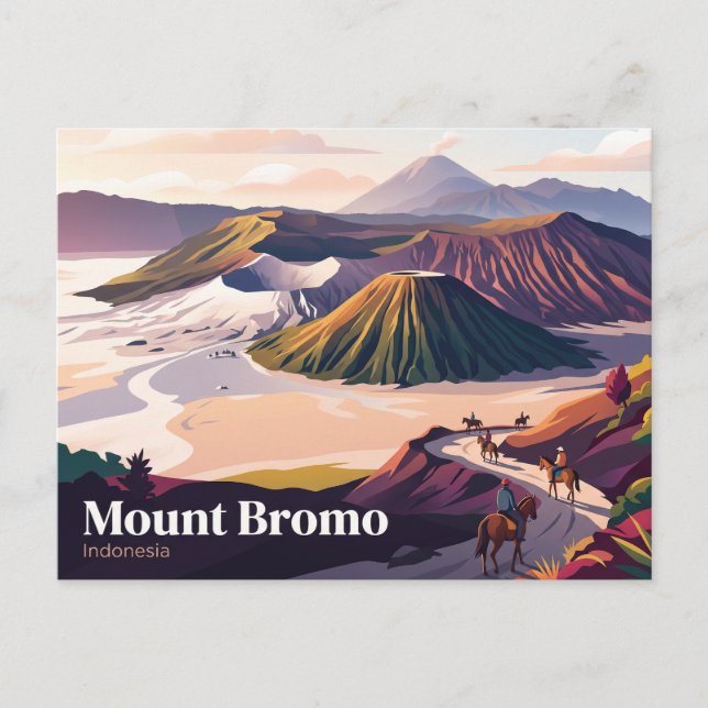 Cartão Postal Monte Bromo Indonésia (Frente)
