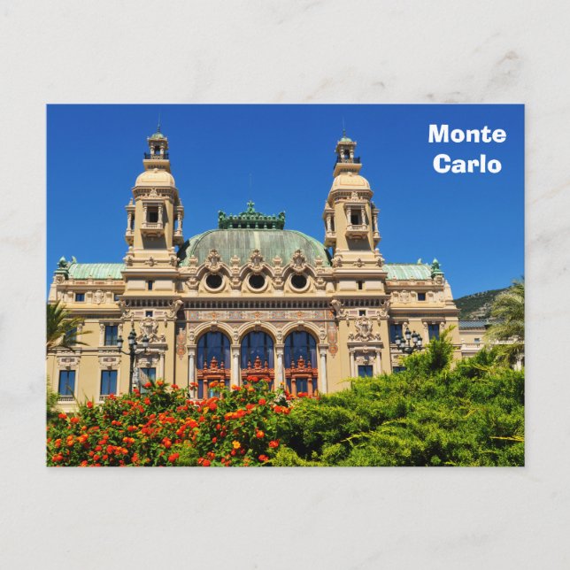 Cartão Postal Monte Carlo em Mônaco (Frente)