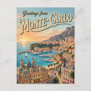 Cartão Postal Monte Carlo Mônaco