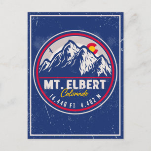Cartão Postal Monte Elbert Monte Elbert 14ers Retro Sunset