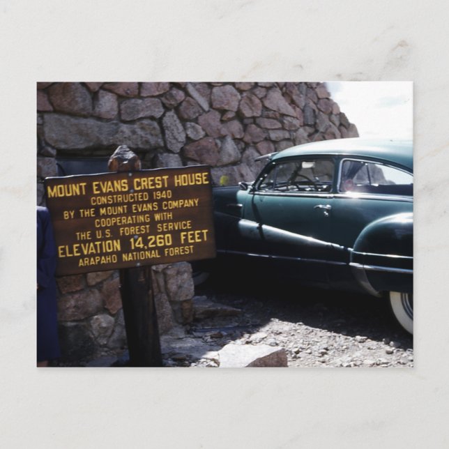 Cartão Postal Monte Evans Crest House Colorado (Frente)