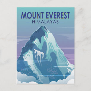 Cartão Postal Monte Everest Himalaias Vintage