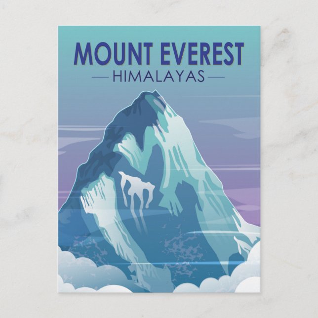 Cartão Postal Monte Everest Himalaias Vintage (Frente)