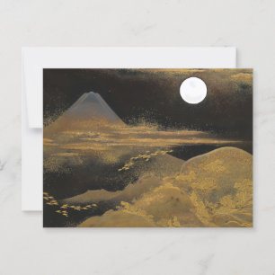 Cartão Postal Monte Fuji à Lua - Brilho