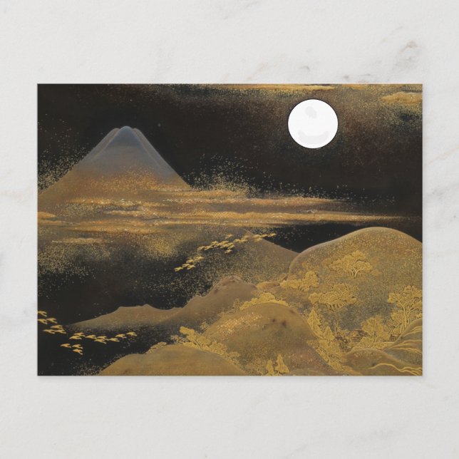 Cartão Postal Monte Fuji à Lua - Brilho (Frente)