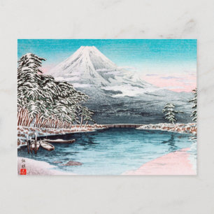Cartão Postal Monte Fuji de Tagonoura, Snow Hiroaki Takahashi