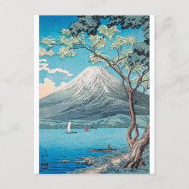 Cartão Postal Monte Fuji do Lago Yamanaka impresso por H.Takahas
