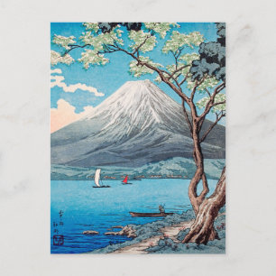 Cartão Postal Monte Fuji do lago Yamanaka, Takahashi, japonês