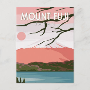 Cartão Postal Monte Fuji Japan Vintage