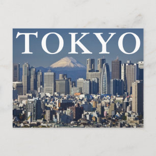 Cartão Postal Monte Fuji   Panorama do Distrito de Shinjuku Tóqu