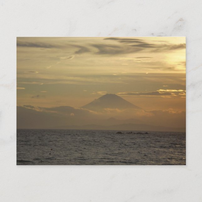 Cartão Postal Monte Fuji Sunset (Frente)
