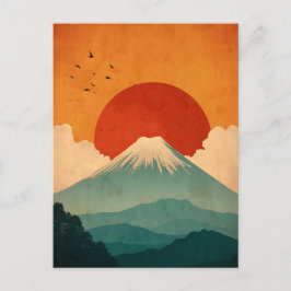 Cartão Postal Monte Fuji vintage