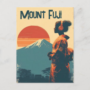 Cartão Postal Monte Fuji vintage