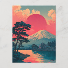 Cartão Postal Monte Fuji vintage