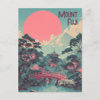 Cartão Postal Monte Fuji vintage