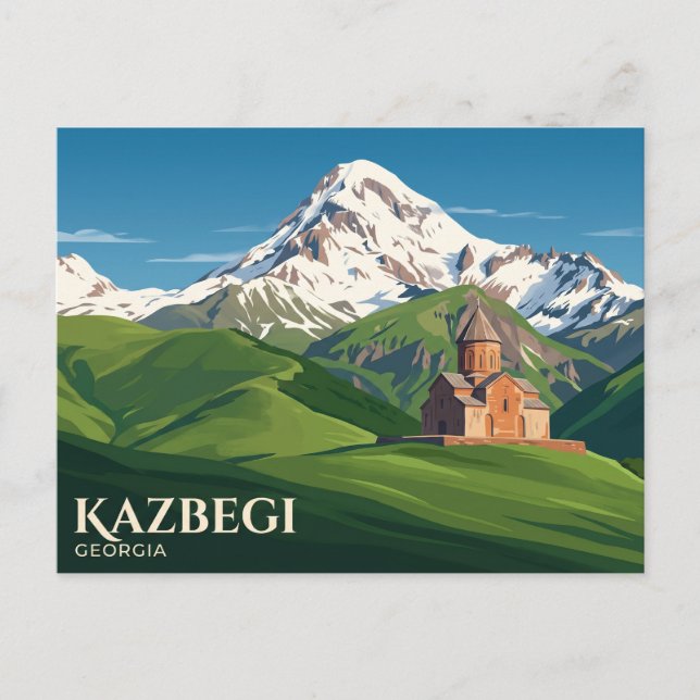 Cartão Postal Monte Kazbek Geórgia (Frente)
