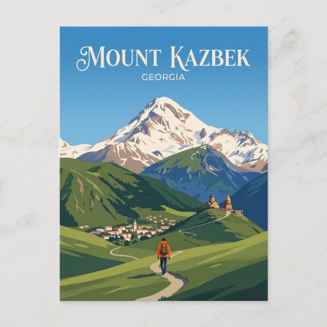 Cartão Postal Monte Kazbek Geórgia (Frente)