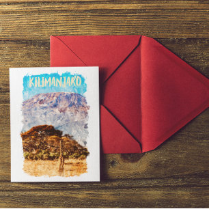 Cartão Postal Monte Kilimanjaro Tanzânia Viagem