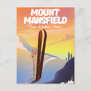 Cartão Postal Monte Mansfield,Stowe norte Vermont ski