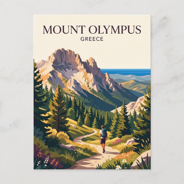 Cartão Postal Monte Olimpo Grécia (Frente)