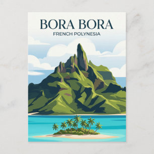 Cartão Postal Monte Otemanu Polinésia Francesa