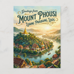 Cartão Postal Monte Phousi Laos