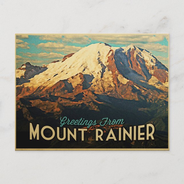 Cartão Postal Monte Rainier (Frente)