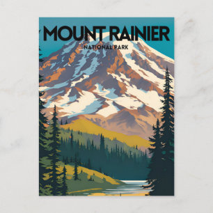 Cartão Postal Monte Rainier National Park Tradicional Viagem Pos