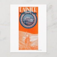 Monte Rainier Poster - Horseback Riding