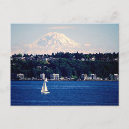 Cartão Postal Monte Rainier visto do Puget Sound