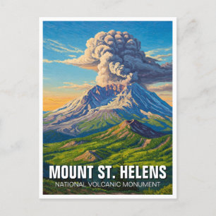 Cartão Postal Monte Ruas Helens Monumento Vulcânico Nacional