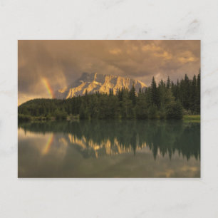 Cartão Postal Monte Rundle Rainbow, Pontes em Cascata