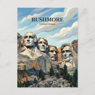 Cartão Postal Monte Rushmore Dakota do Sul