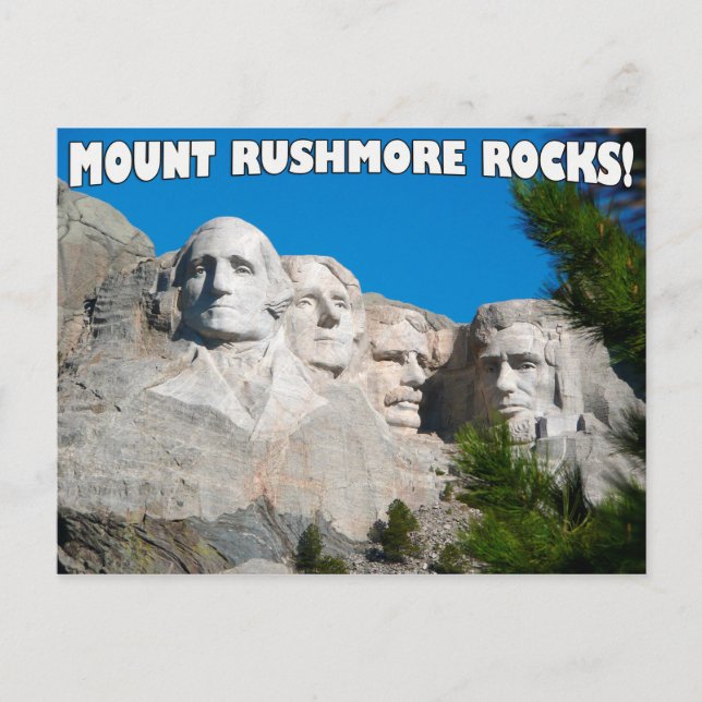 Cartão Postal Monte Rushmore Rocks! Monte Rushmore, Dakota do Su (Frente)